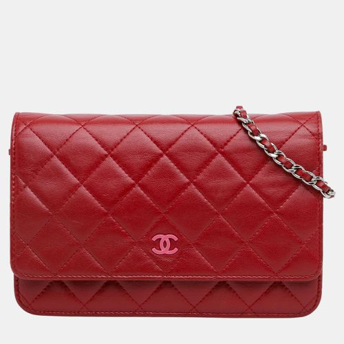 Chanel Red Classic Lambskin Wallet on Chain - Chanel - Modalova