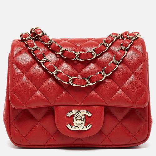 Quilted Leather Mini Square Classic Flap Bag - Chanel - Modalova