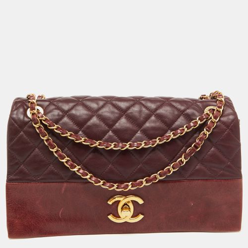 Chanel Burgundy Quilted Leather Jumbo Soft Elegance Flap Bag - Chanel - Modalova