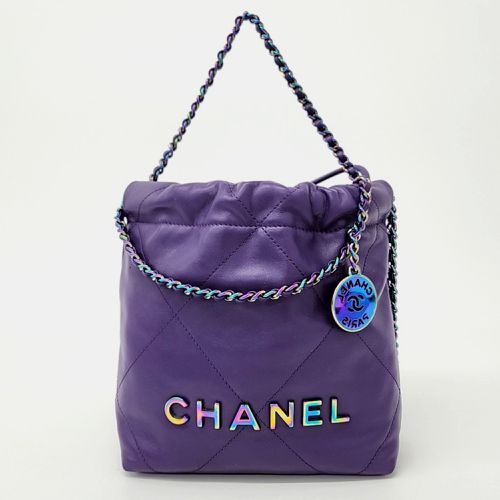 Chanel Purple Leather 22 Mini Bag - Chanel - Modalova