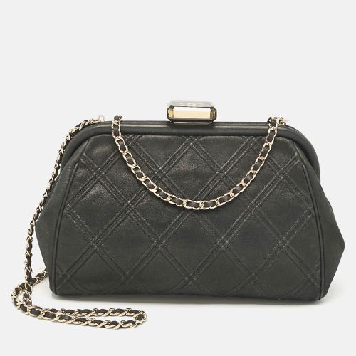 Quilted Nubuck Leather CC Frame Clutch Bag - Chanel - Modalova