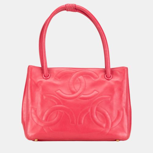 Chanel Pink Lambskin Triple CC Tote - Chanel - Modalova