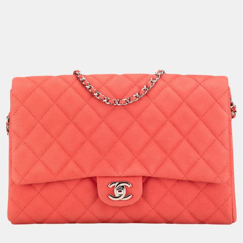 Chanel Red CC Quilted Caviar Single Flap - Chanel - Modalova