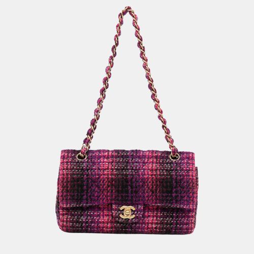 Chanel Pink/Purple Medium Classic Tweed Double Flap - Chanel - Modalova