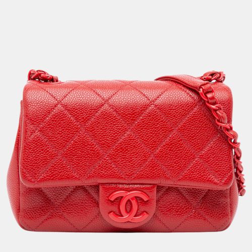 Chanel Red Mini Square Caviar Incognito Flap - Chanel - Modalova