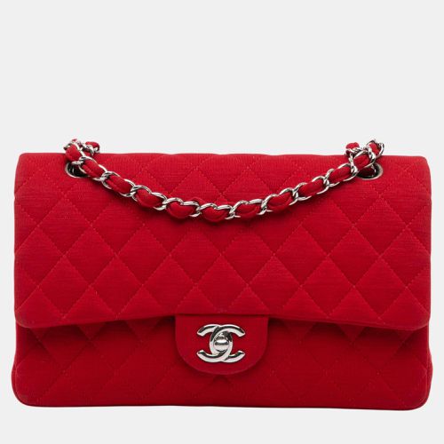 Chanel Red Medium Classic Jersey Double Flap - Chanel - Modalova