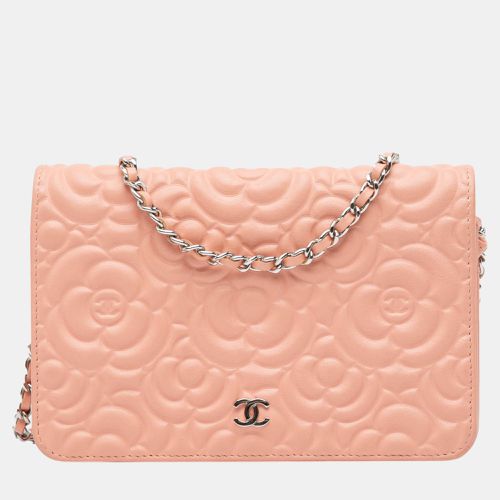 Lambskin Camellia Wallet On Chain - Chanel - Modalova