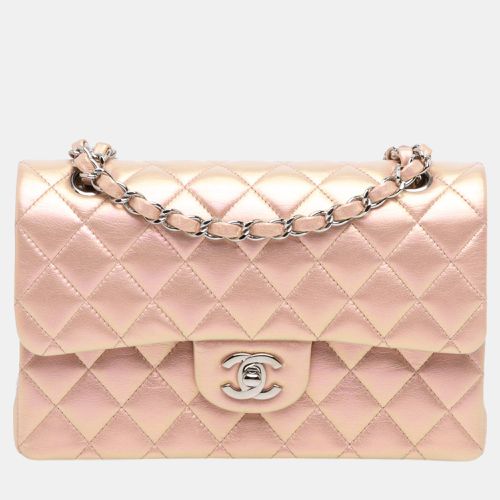 Chanel Pink Small Classic Iridescent Lambskin Double Flap - Chanel - Modalova