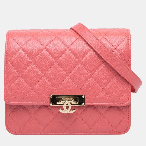 Chanel Pink Caviar Golden Class Wallet On Chain - Chanel - Modalova