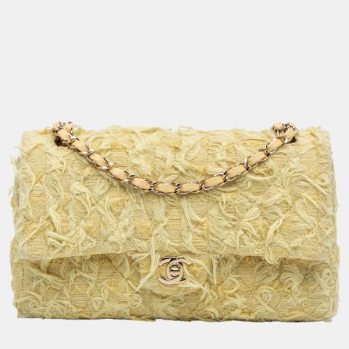 Chanel Yellow Medium Classic Fringed Tweed Double Flap - Chanel - Modalova