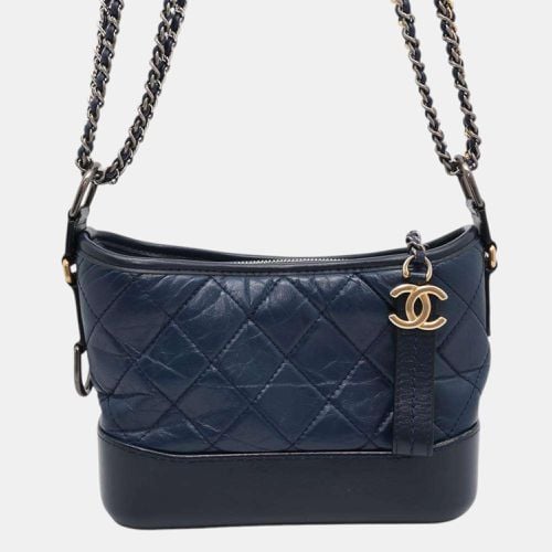 Chanel Navy Aged Calf Leather Gabriel Do Chain shoulder Bag Size Small - Chanel - Modalova