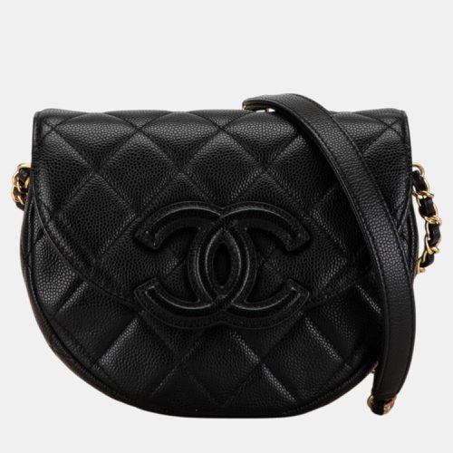 Chanel Black Leather Matelasse Caviar Chain Shoulder Bag - Chanel - Modalova