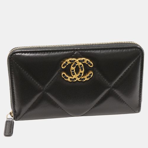 Chanel Black Leather Lambskin Coin Case Wallet - Chanel - Modalova