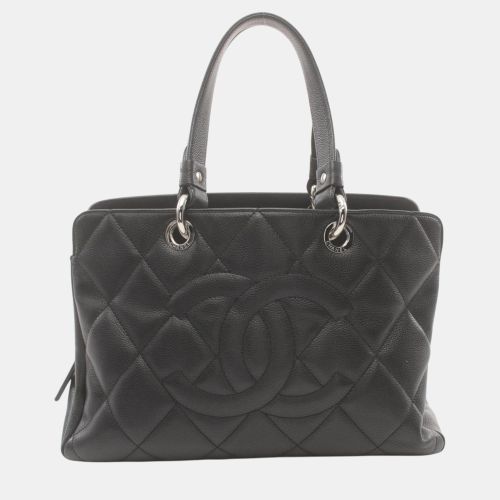 Chanel Leather Grained Calfskin Black Matelasse Tote Bag - Chanel - Modalova