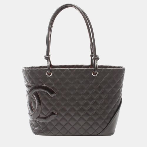 Chanel Leather Patent Brown Cambon Line Large Tote Bag - Chanel - Modalova