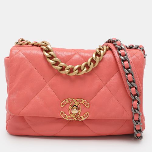 Chanel Light Pink Quilted Leather Small 19 Flap Bag - Chanel - Modalova