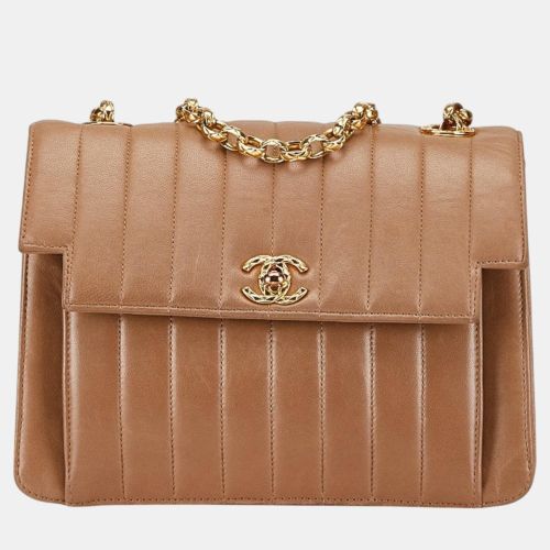 Chanel Brown Lambskin Mademoiselle Coco Mark Chain Shoulder Bag - Chanel - Modalova