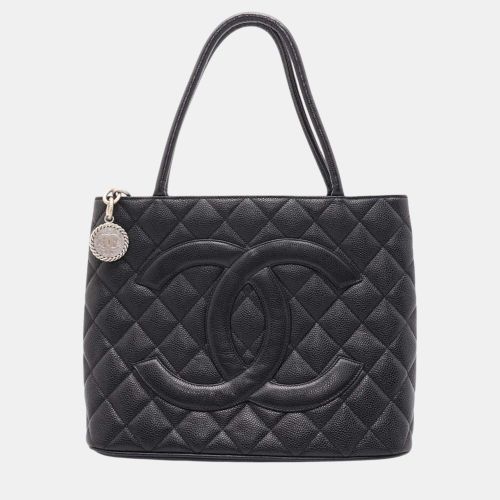 Chanel Black Caviar Skin Reproduction Matelasse Coco Mark Tote Bag - Chanel - Modalova