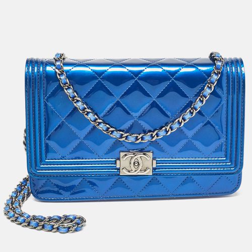 Royal Quilted Patent Leather Boy Wallet on Chain - Chanel - Modalova