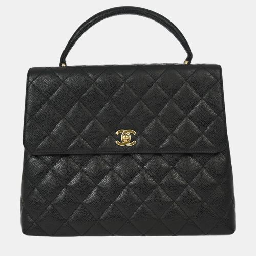 Chanel Black Calfskin Top Handle Handbag - Chanel - Modalova