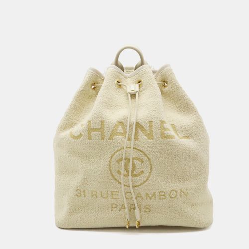 Chanel Beige Canvas Velour Leather Backpack - Chanel - Modalova