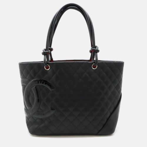 Chanel Black Leather Cambon Line Coco Mark Large Tote Bag - Chanel - Modalova