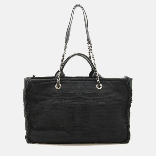 Chanel Black Canvas Leather Large Shopping Tote bag - Chanel - Modalova