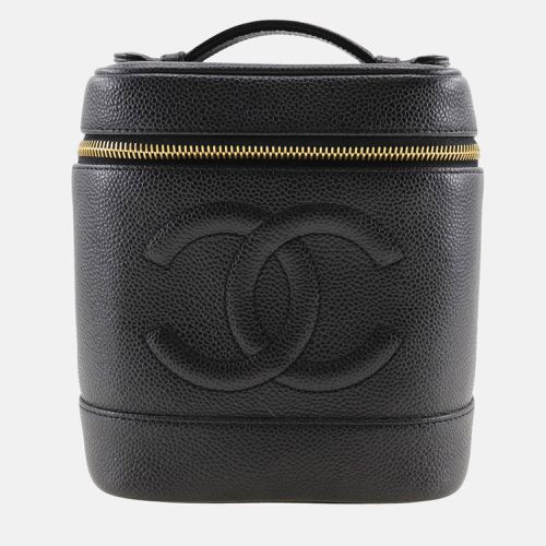 Chanel Black Caviar Vanity Pouch Handbag - Chanel - Modalova