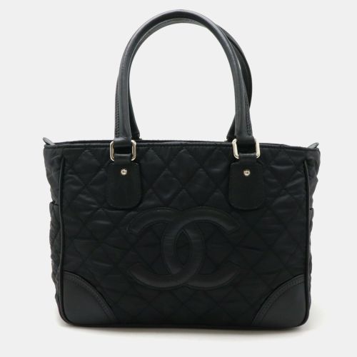 Chanel Black Leather Matelasse Coco Mark Tote Bag - Chanel - Modalova