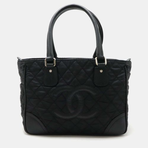 Chanel Black Leather Matelasse Coco Mark Tote Bag A33100 - Chanel - Modalova