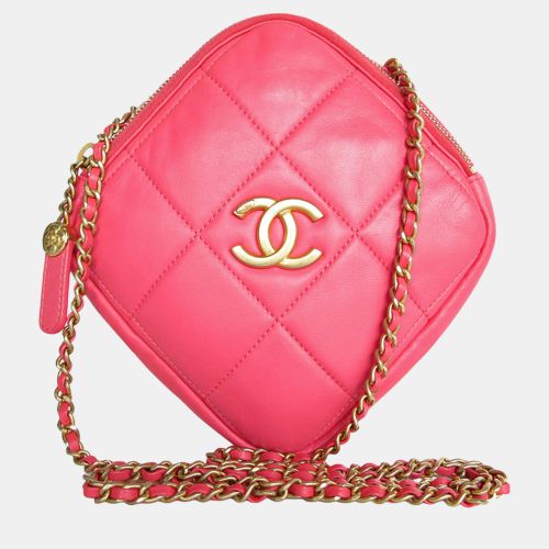 Chanel Pink Quilted Leather Diamond CC Shoulder Bag - Chanel - Modalova