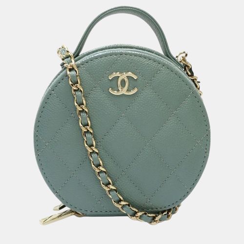 Chanel Light Green Caviar Leather Small Vanity Case Shoulder Bag - Chanel - Modalova