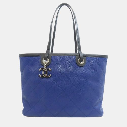 Chanel Blue Caviar Leather Wild Stitch Tote Bag - Chanel - Modalova