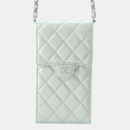 Chanel Light Blue Lambskin Leather Pochette Shoulder Bag - Chanel - Modalova