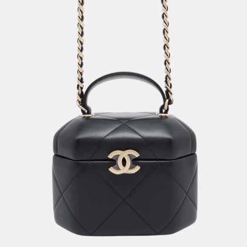 Chanel Black Lambskin Chain Shoulder Vanity Bag - Chanel - Modalova