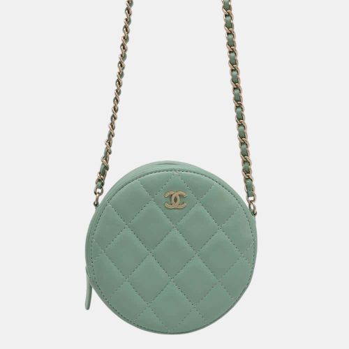 Chanel Light Green Lambskin Leather Round Shoulder Bag - Chanel - Modalova