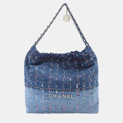 Chanel Blue Denim 22 Chain Shoulder Bag - Chanel - Modalova