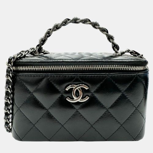 Chanel Black Calfskin Leather Vanity Chain Shoulder Bag - Chanel - Modalova