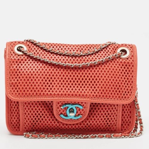 Chanel Red Perforated Leather French Riviera Shoulder Bag - Chanel - Modalova