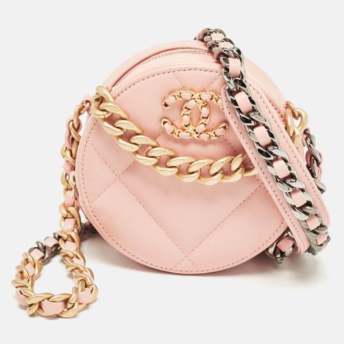 Chanel Pink Quilted Leather 19 Round Crossbody Bag - Chanel - Modalova