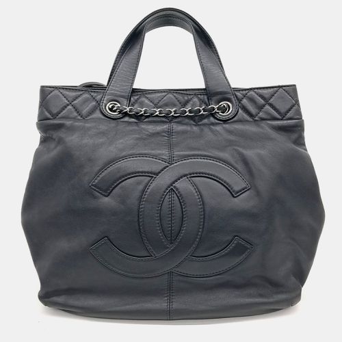 Chanel Black Leather chain tote bag - Chanel - Modalova