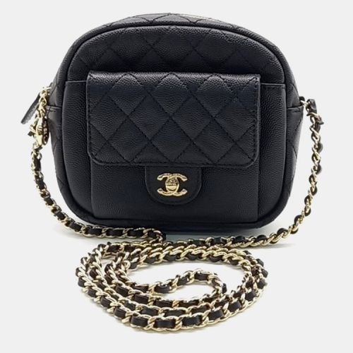 Chanel Black Leather Camera Chain Bag - Chanel - Modalova