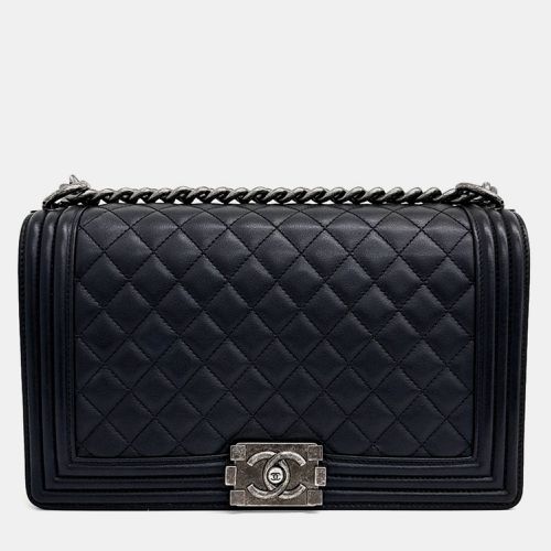 Chanel Black Leather Boy New Medium Bag - Chanel - Modalova