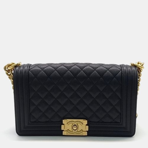 Chanel Black Leather Boy Medium Bag - Chanel - Modalova