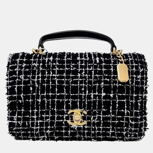 Chanel Black White Tweed top handle and shoulder bag - Chanel - Modalova