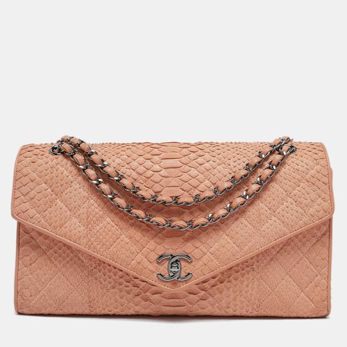 Chanel Peach Python Envelope Flap Bag - Chanel - Modalova