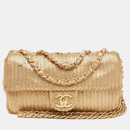 Chanel Gold Python Embossed Leather Small Classic Single Flap Bag - Chanel - Modalova