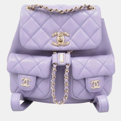 Chanel Purple Caviar Leather Backpack - Chanel - Modalova