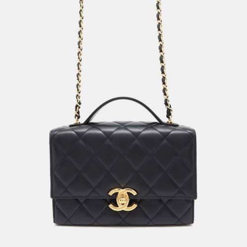 Chanel Black Lambskin Leather Chain Shoulder Bag - Chanel - Modalova