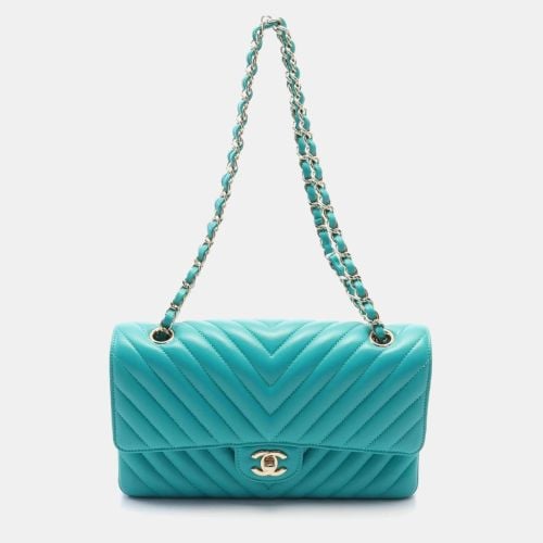 Chevron V-Stitch W-Flap Shoulder Bag Leather - Chanel - Modalova